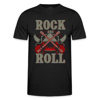 Bassgitarrist Gitarrist E -Gitarre - Männer Funktions-T-Shirt - Schwarz - Vorne - AI Model Male 178 dark (178cm)
