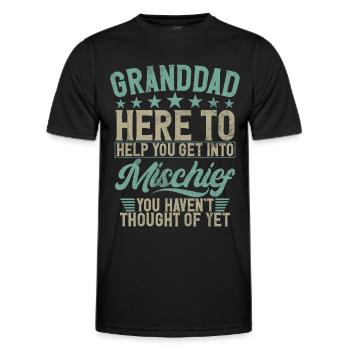Grand-père Grand-père Pops Grand-parent - T-shirt sport Homme - noir - Devant - AI Model Male 178 dark (178cm)