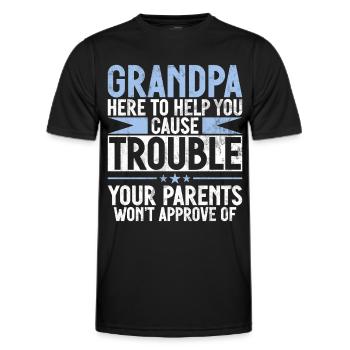 Grand-père Grand-père Pops Grand-parent - T-shirt sport Homme - noir - Devant - AI Model Male 178 dark (178cm)