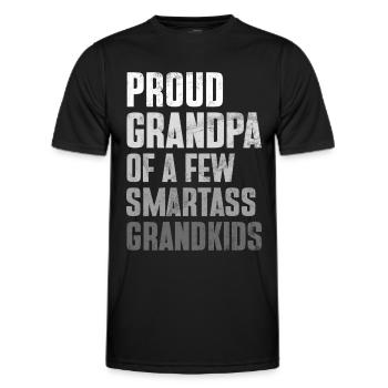 Grand-père Grand-père Pops Grand-parent - T-shirt sport Homme - noir - Devant - AI Model Male 178 dark (178cm)