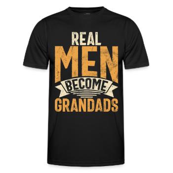Grand-père Grand-père Pops Grand-parent - T-shirt sport Homme - noir - Devant - AI Model Male 178 dark (178cm)