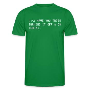 Programmeur, Codage informatique, Développeur de logiciels - T-shirt sport Homme - vert - Devant - AI Model Male 178 dark (178cm)