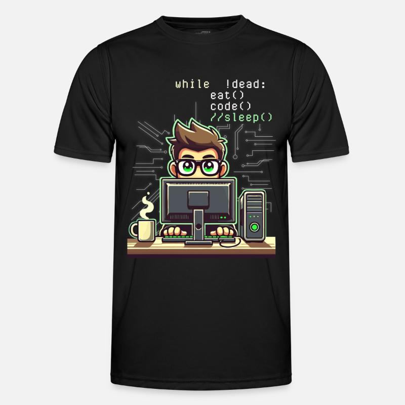 Programmierer Computercodierungssoftwareentwickler - Männer Funktions-T-Shirt - Schwarz