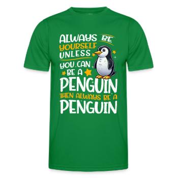 Pingouins Oiseau Amoureux des Pingouins Passionné - T-shirt sport Homme - vert - Devant - AI Model Male 178 dark (178cm)