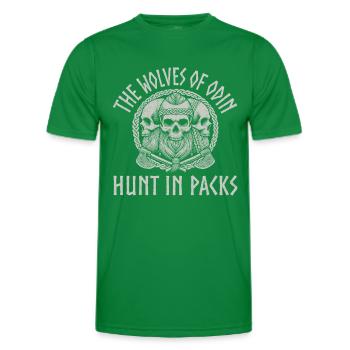 Wikinger Norse Götter Nordman Mythologie - Männer Funktions-T-Shirt - Kelly Green - Vorne - AI Model Male 178 dark (178cm)
