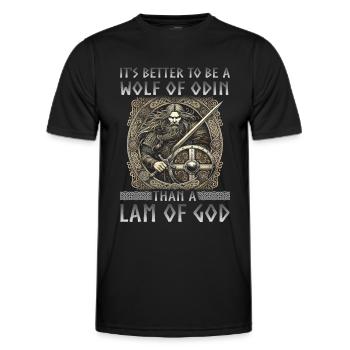 Wikinger Norse Götter Nordman Mythologie - Männer Funktions-T-Shirt - Schwarz - Vorne - AI Model Male 178 dark (178cm)