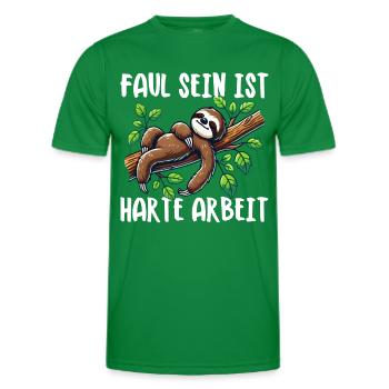Sloth Lazy Sloth Lover Sloths - Men's Functional T-Shirt - kelly green - Front - AI Model Male 178 dark (178cm)