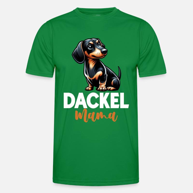 Dackel Mama Muttertag Mutterschaft Mama Elternteil Männer Funktions-T-Shirt