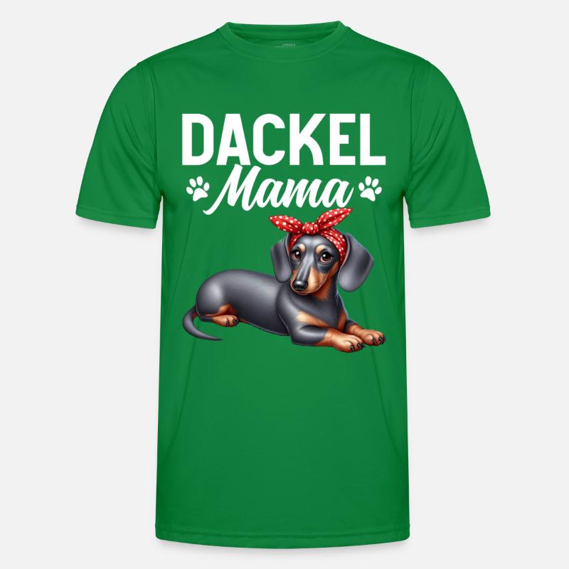 Dackel Mama Muttertag Mutterschaft Mama Elternteil Männer Funktions-T-Shirt