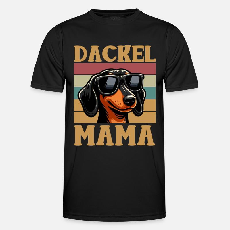Dackel Mama Muttertag Mutterschaft Mama Elternteil Männer Funktions-T-Shirt