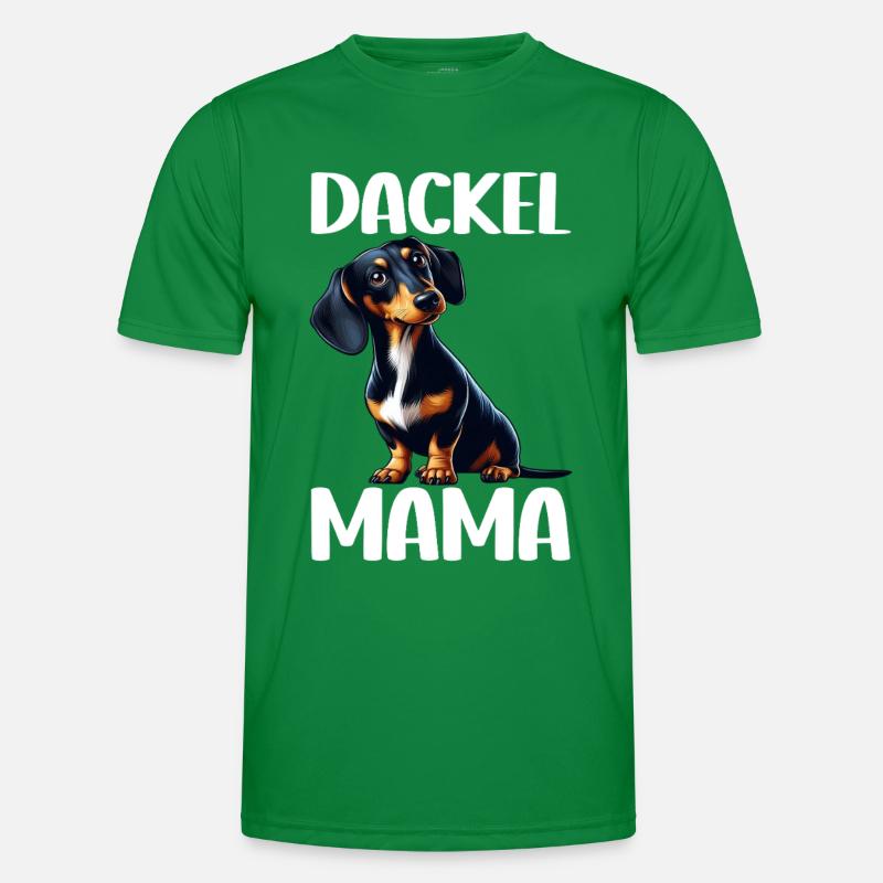 Dackel Mama Muttertag Mutterschaft Mama Elternteil Männer Funktions-T-Shirt