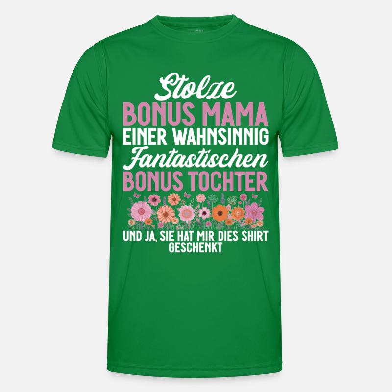 Bonus Mama Muttertag Mutterschaft Mama Elternteil Männer Funktions-T-Shirt