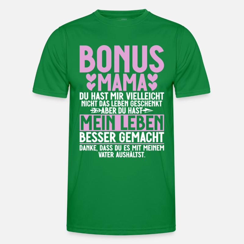 Bonus Mama Muttertag Mutterschaft Mama Elternteil Männer Funktions-T-Shirt