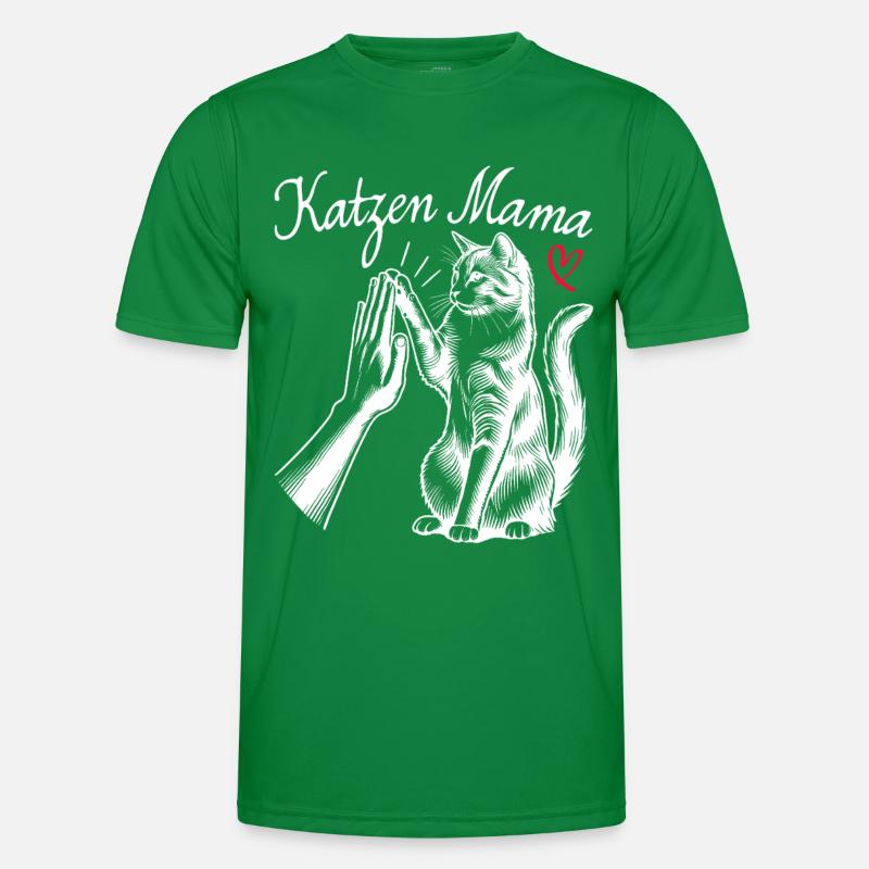 Katzen Mama Muttertag Elternteil Mama Männer Funktions-T-Shirt