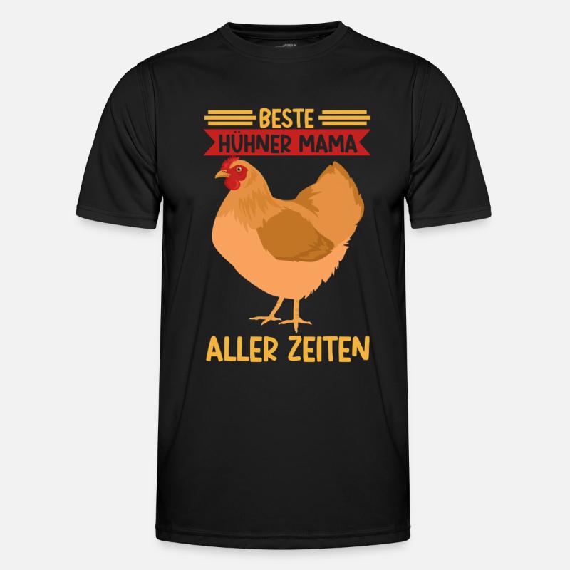 Hühner Mama Muttertag Mutterschaft Elternteil Männer Funktions-T-Shirt