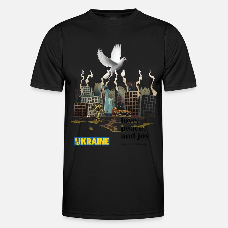 Ukraine Krieg Männer Funktions-T-Shirt