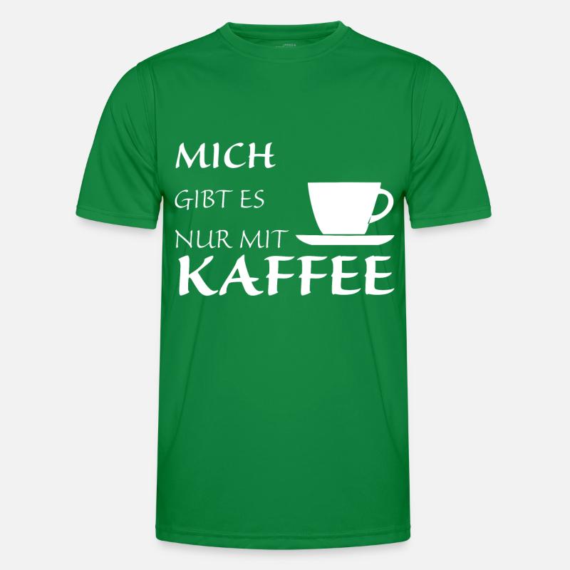 Nur mit Kaffee Männer Funktions-T-Shirt