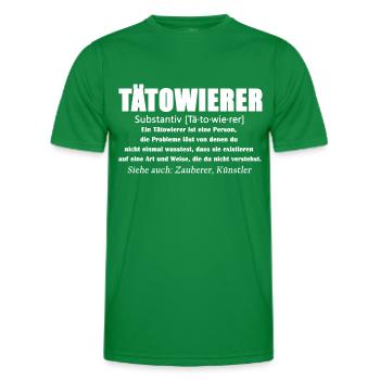 Tätowierer - Tätowierer Definition - Männer Funktions-T-Shirt - Kelly Green - Vorne - AI Model Male 178 dark (178cm)