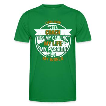 Conte du formateur - T-shirt sport Homme - vert - Devant - AI Model Male 178 dark (178cm)