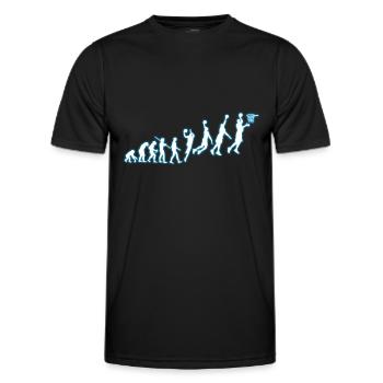 Basket-ball évolution - T-shirt sport Homme - noir - Devant - AI Model Male 178 dark (178cm)