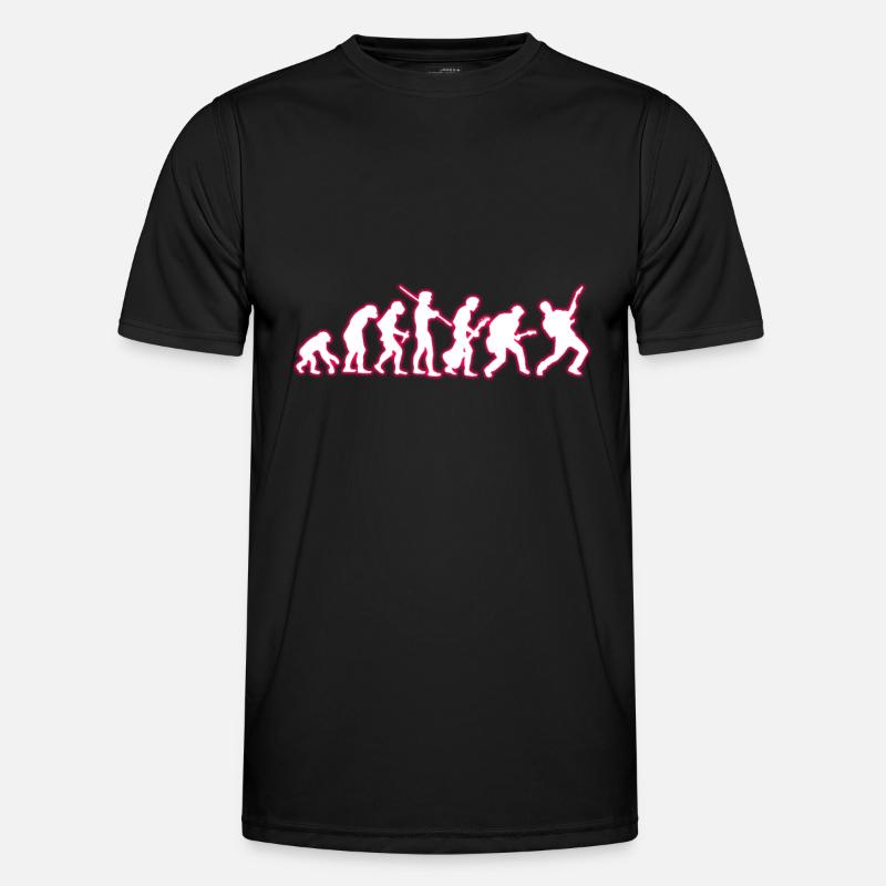 menschliche EVOLUTION Gitarrist Männer Funktions-T-Shirt