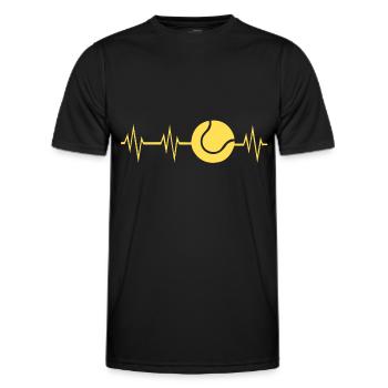 Tennis Puls - Männer Funktions-T-Shirt - Schwarz - Vorne - AI Model Male 178 dark (178cm)