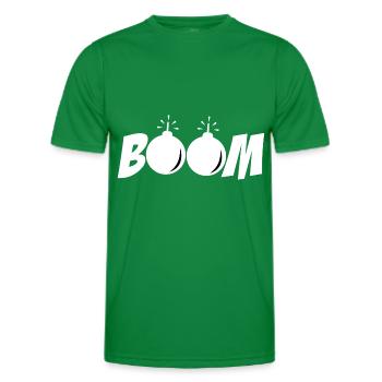 boom - Men's Functional T-Shirt - kelly green - Front - AI Model Male 178 dark (178cm)