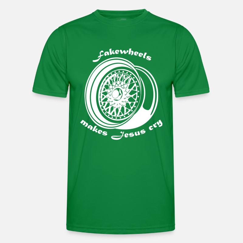 Fake wheels make jesus cry Männer Funktions-T-Shirt