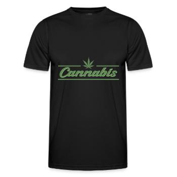 Weed marijuana gift idea - Men's Functional T-Shirt - black - Front - AI Model Male 178 dark (178cm)