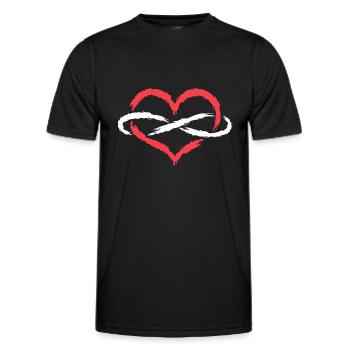 Herz Unendlich Endlos - Männer Funktions-T-Shirt - Schwarz - Vorne - AI Model Male 178 dark (178cm)