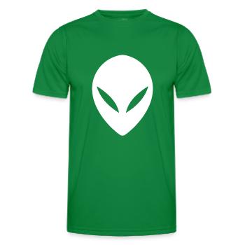 Tête extraterrestre ovni - T-shirt sport Homme - vert - Devant - AI Model Male 178 dark (178cm)