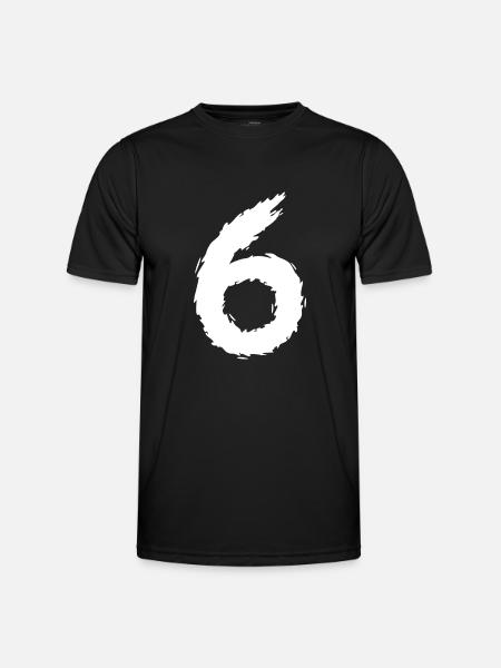 Number 6 - Men's Functional T-Shirt - black