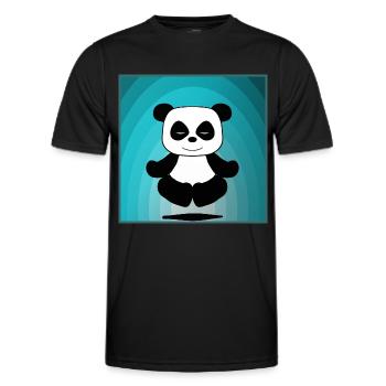 panda - Men's Functional T-Shirt - black - Front - AI Model Male 178 dark (178cm)