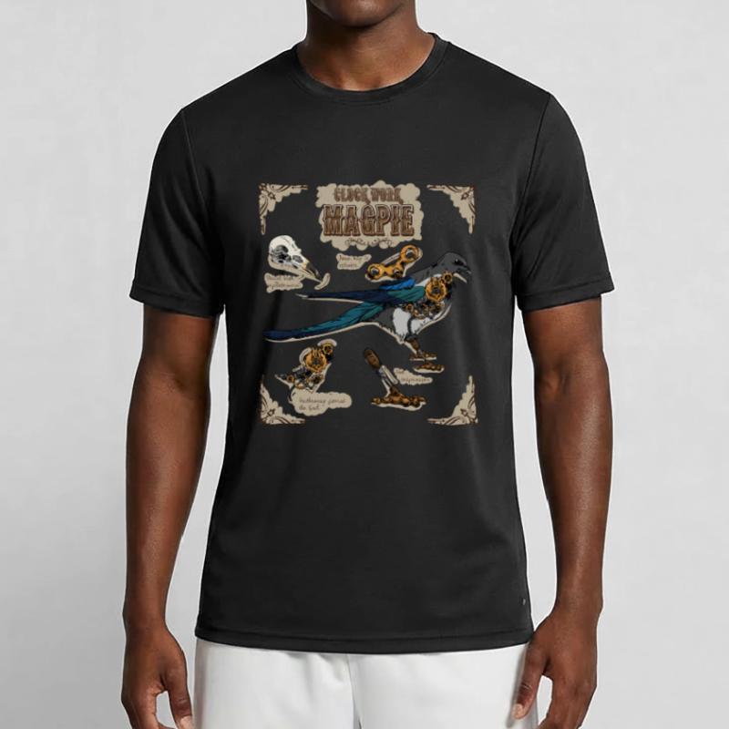 Stephunk Clockwork Magpie T-shirt sport Homme