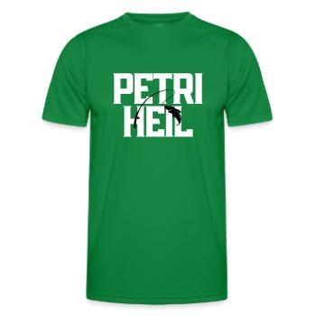 Petri Heil Angel Fisch - Männer Funktions-T-Shirt - Kelly Green - Vorne - AI Model Male 178 dark (178cm)