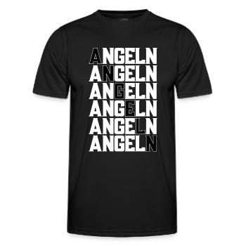 Angeln Angler Angel - Männer Funktions-T-Shirt - Schwarz - Vorne - AI Model Male 178 dark (178cm)
