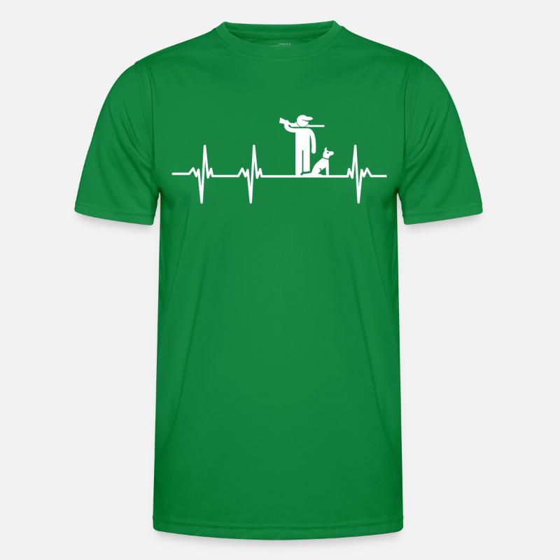 Herzschlag Jäger Jagdhund Männer Funktions-T-Shirt
