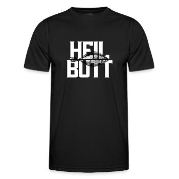 Heilbutt Angeln Angler - Männer Funktions-T-Shirt - Schwarz - Vorne - AI Model Male 178 dark (178cm)