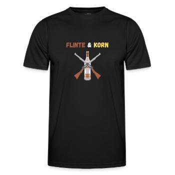 Jäger Flinte Korn - Männer Funktions-T-Shirt - Schwarz - Vorne - AI Model Male 178 dark (178cm)
