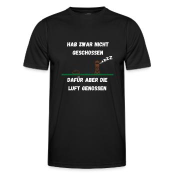Jagen Genossen Geschossen - Männer Funktions-T-Shirt - Schwarz - Vorne - AI Model Male 178 dark (178cm)