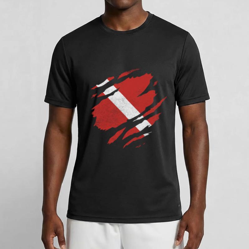 DRAPEAU DE PLONGÉE DRAPEAU DE PLONGÉE DRAPEAU DE PLONGÉE PLONGEUR T-shirt sport Homme