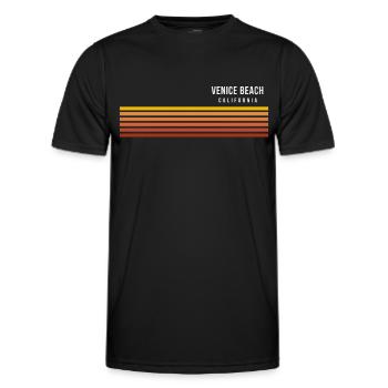 Vintage Venetië Californië Cool Cool Vakantie Cool - Functioneel T-shirt voor mannen - zwart - Voor - AI Model Male 178 dark (178cm)