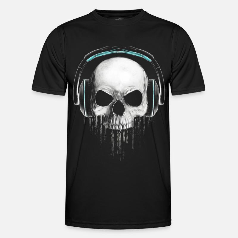 Headphone Skull Men's Functional T-Shirt