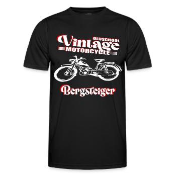 Bergsteiger MD 25 Mofa Kult - Männer Funktions-T-Shirt - Schwarz - Vorne - AI Model Male 178 dark (178cm)