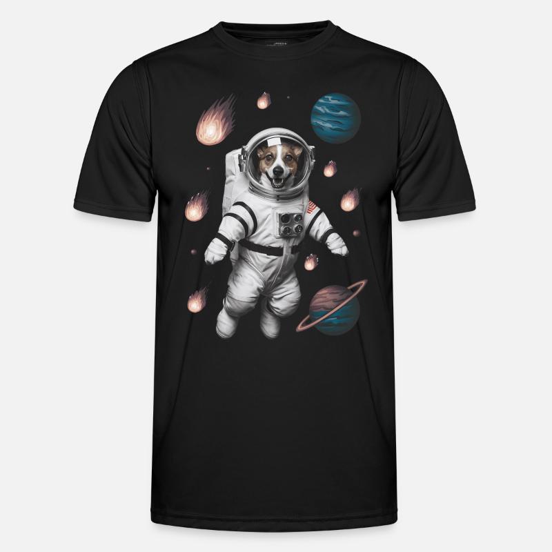Adventure Space Dog - Men's Functional T-Shirt - black