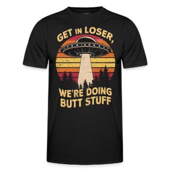 Steige Ein Verlierer, Wir Machen Unsinn Im All - Männer Funktions-T-Shirt - Schwarz - Vorne - AI Model Male 178 dark (178cm)
