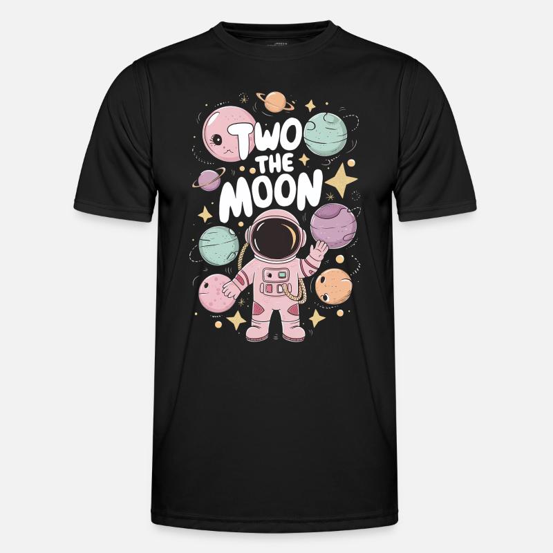 Second Birthday Space Adventure - Men's Functional T-Shirt - black