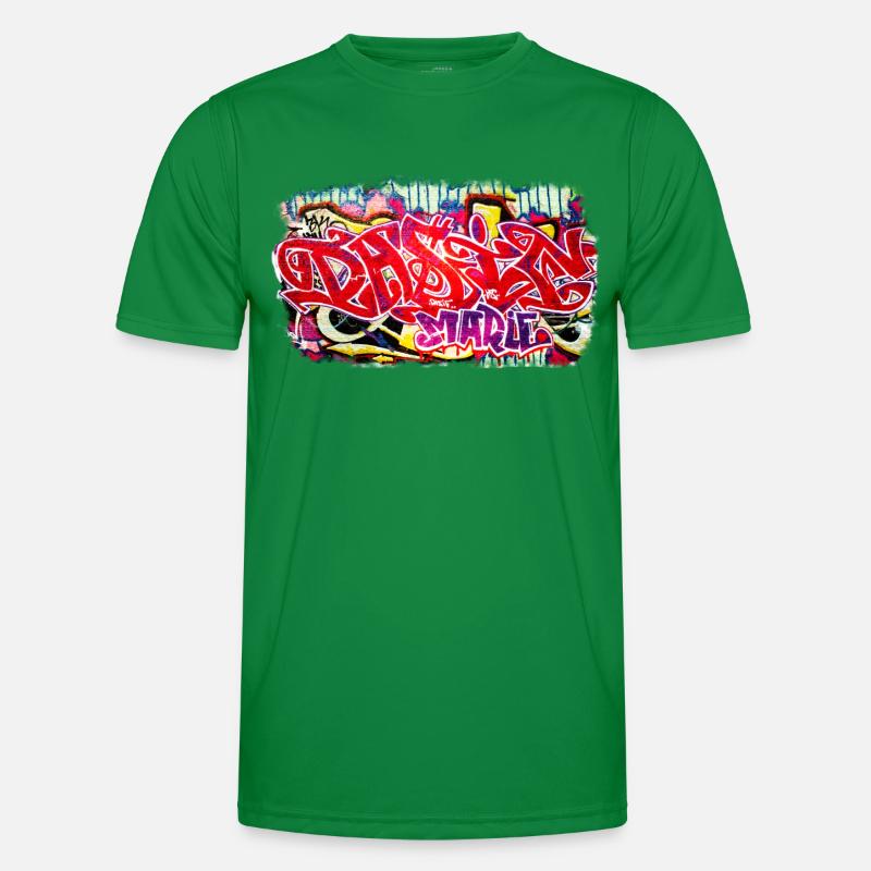 Berlin Wall Graffiti Font Men's Functional T-Shirt