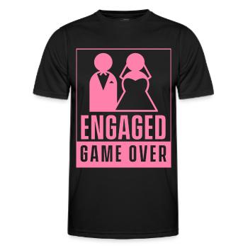Fiancés - Game Over Fiancés Fiancés - T-shirt sport Homme - noir - Devant - AI Model Male 178 dark (178cm)