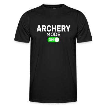 Archery Mode - Männer Funktions-T-Shirt - Schwarz - Vorne - AI Model Male 178 dark (178cm)